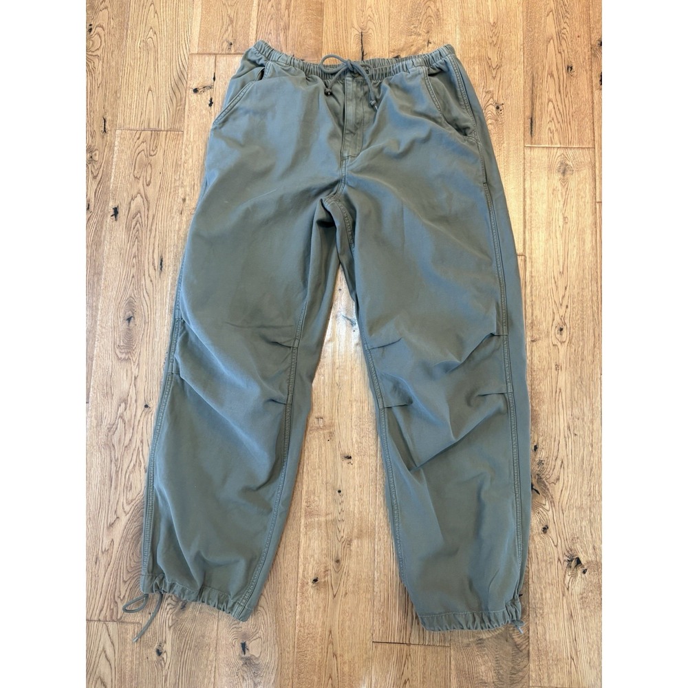 TNA By Aritzia Drawstring Cargo Joggers Army Green Sz Large